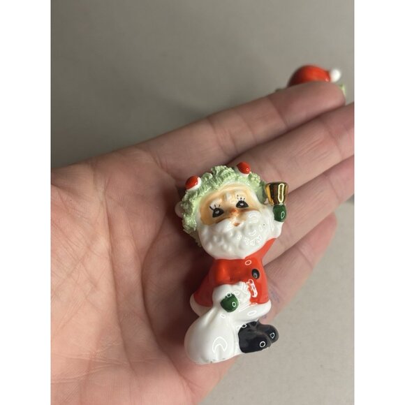 NAPCO Bone China Christmas Snowman Santa Vintage Spaghetti 1960’s Lot 4 - Picture 4 of 12
